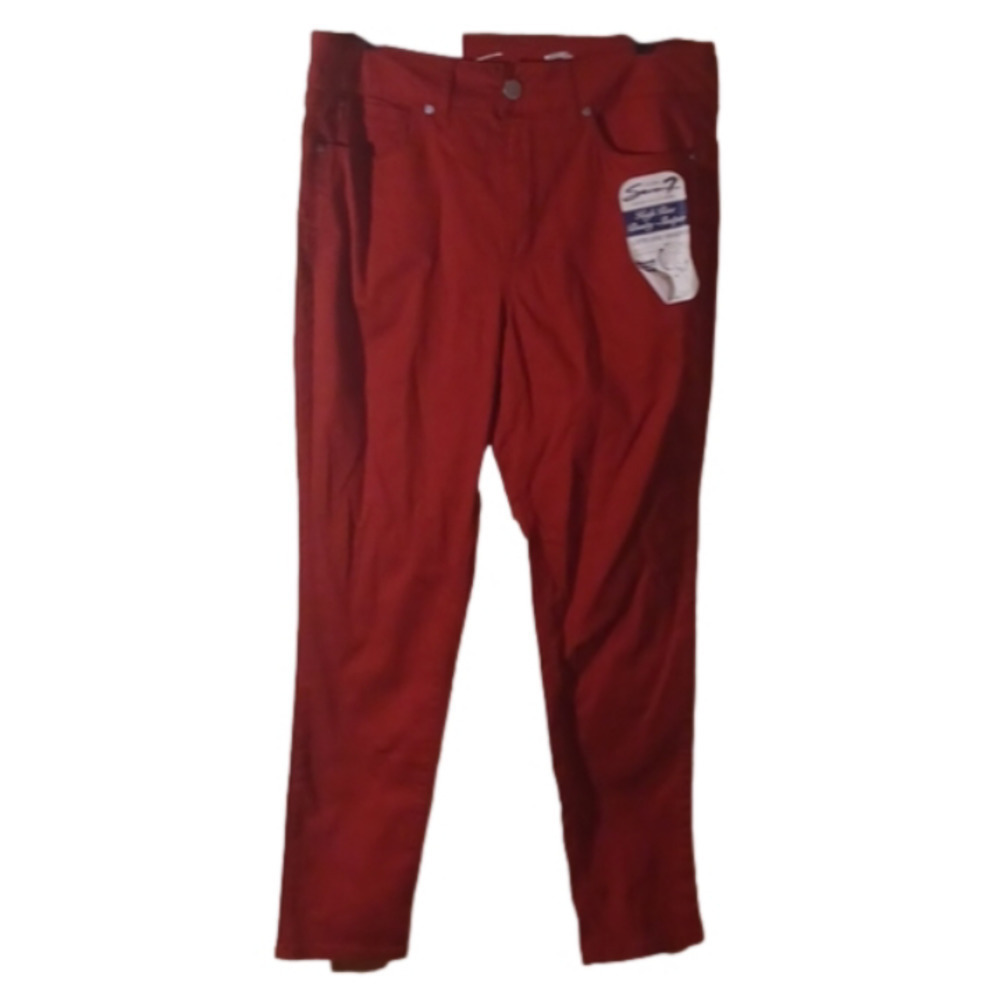 NWT Seven Red dahlia Size 12 high rise Booty shaper  skinny pants by Seven7.